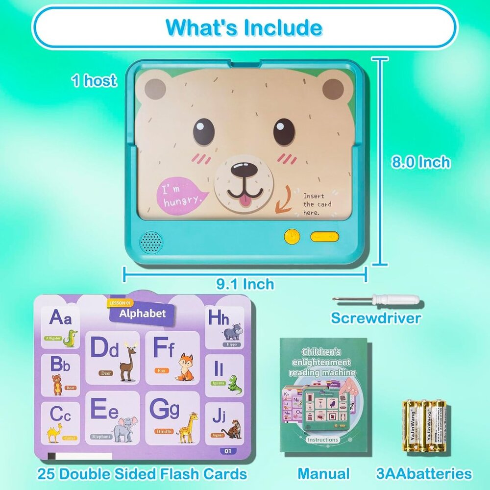 Kids Learning Tablet, Educational Learning Toys to Learn Alphabet, Numbers,